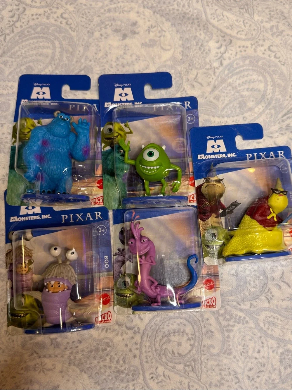 Mattel Monsters, Inc. Micro Figures Set - Sully, Mike, Randall, Boo & Roz